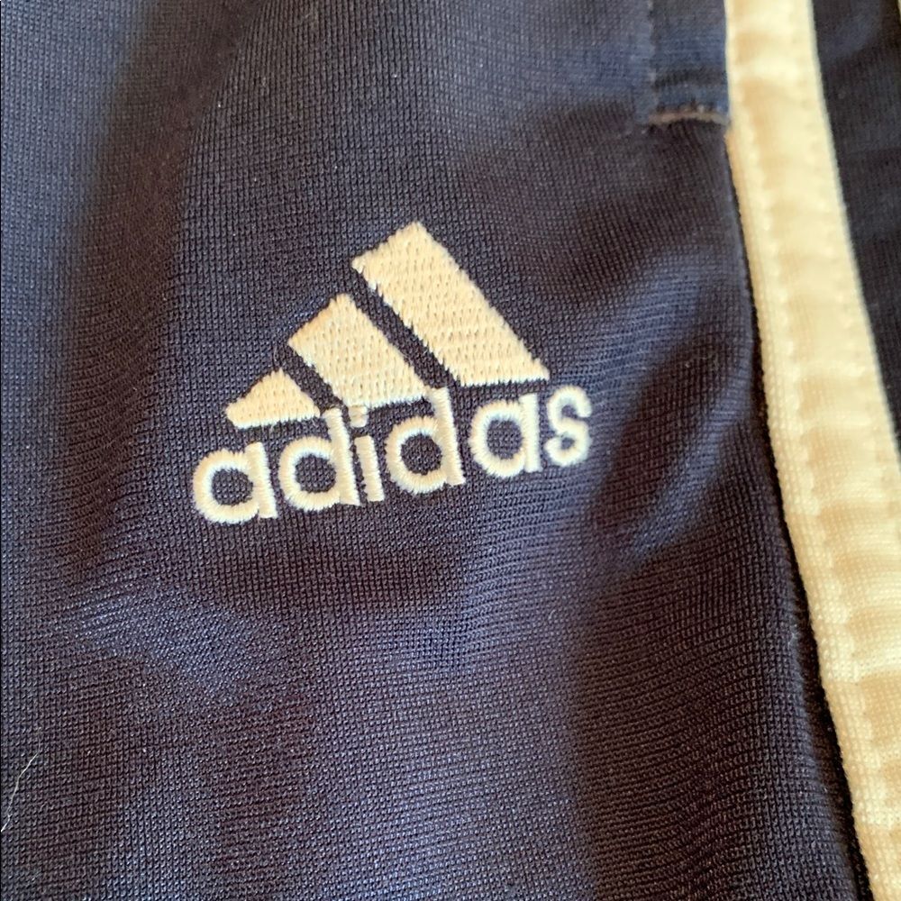 VINTAGE Y2K Adidas Men's Wide-Leg 3-Stripe Track Pants Navy Size Medium - Picture 9 of 11
